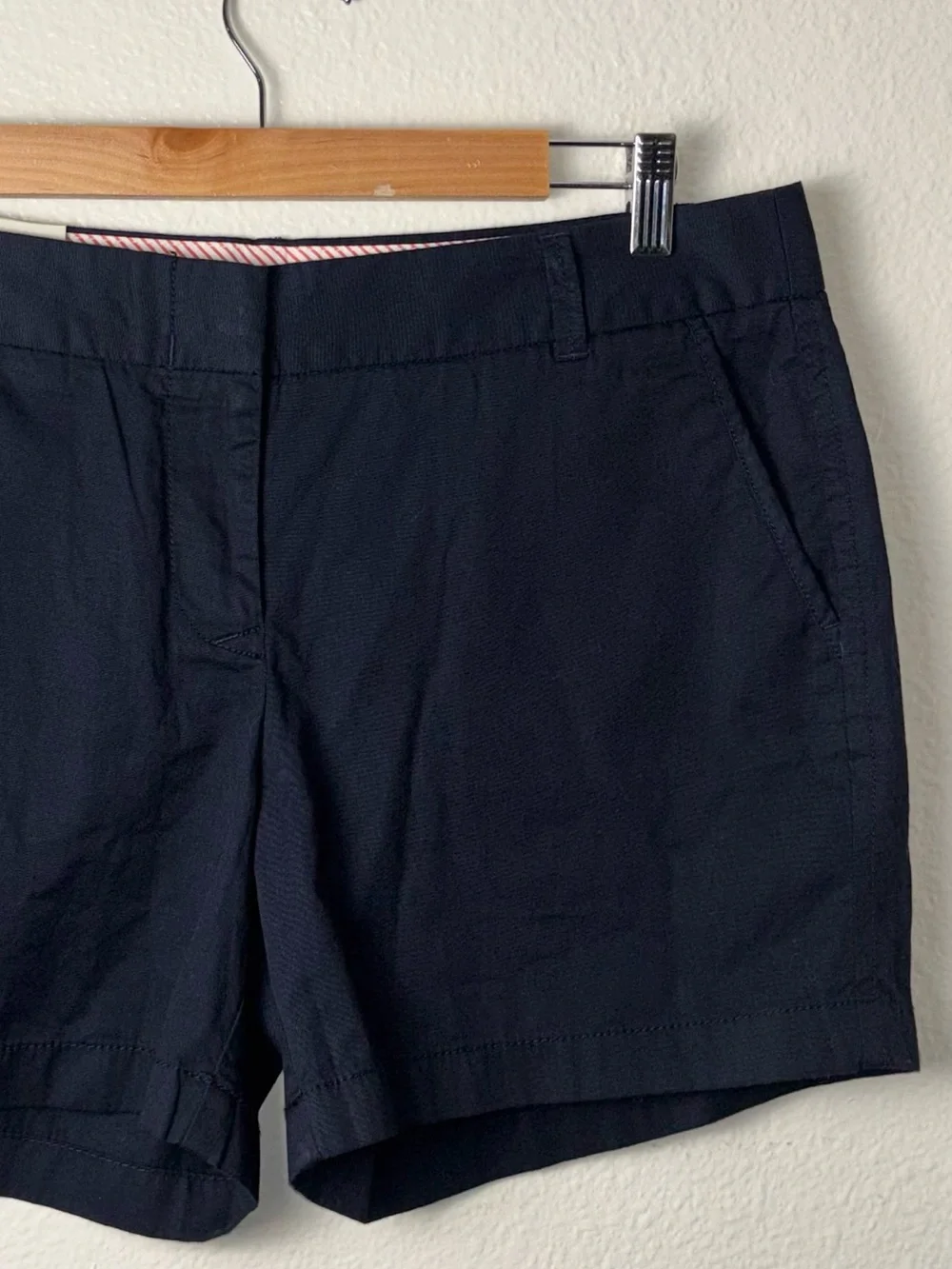 NWT J. Crew City Fit Chino Shorts Navy Blue 100% cotton 5